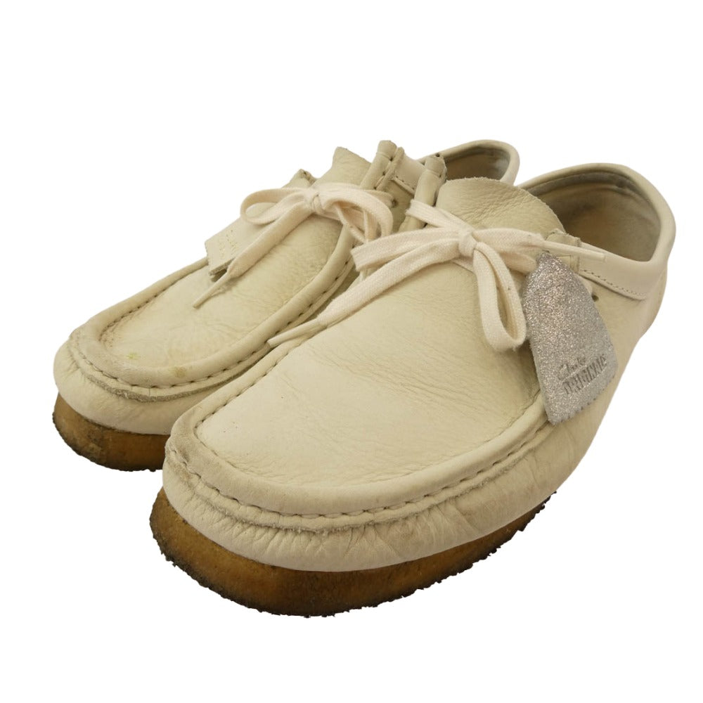 Clarks クラークス 26773 Wallabee ワラビー スエード シューズ ブーツ ホワイト系 26cm【中古】