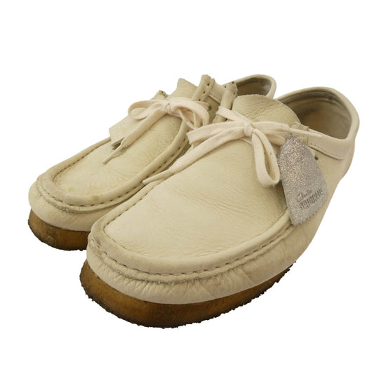 Clarks クラークス 26773 Wallabee ワラビー スエード シューズ ブーツ ホワイト系 26cm【中古】