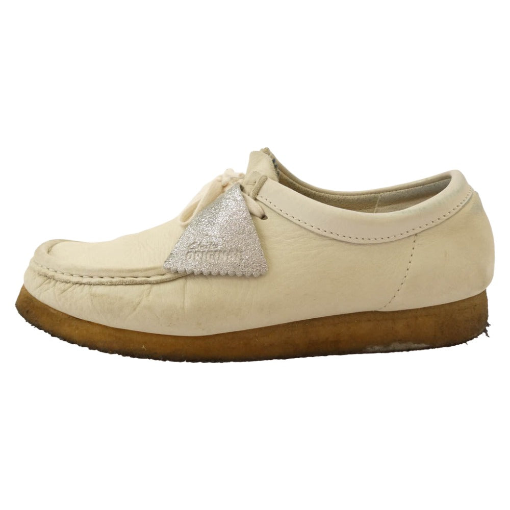 Clarks クラークス 26773 Wallabee ワラビー スエード シューズ ブーツ ホワイト系 26cm【中古】