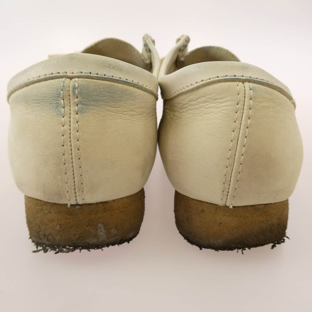 Clarks クラークス 26773 Wallabee ワラビー スエード シューズ ブーツ ホワイト系 26cm【中古】