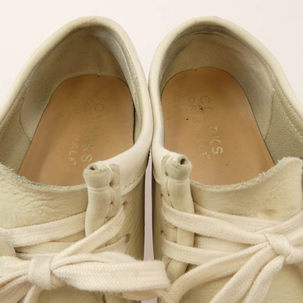Clarks クラークス 26773 Wallabee ワラビー スエード シューズ ブーツ ホワイト系 26cm【中古】