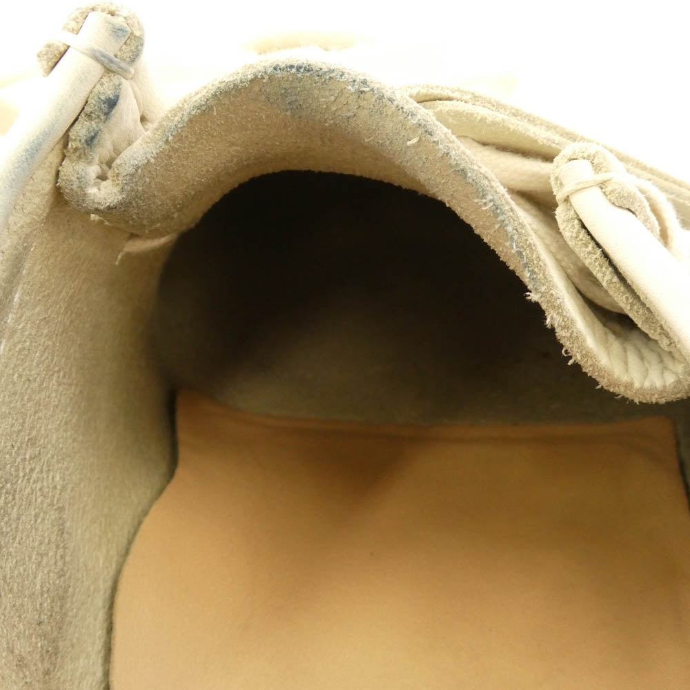 Clarks クラークス 26773 Wallabee ワラビー スエード シューズ ブーツ ホワイト系 26cm【中古】