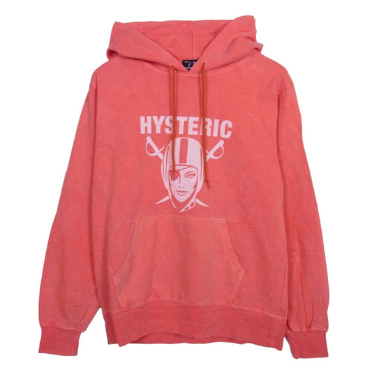 HYSTERIC GLAMOUR ヒステリックグラマー 02201CF08 PIGMENTDIE ピグメントダイ プルオーバー パーカー フーディー オレンジ オレンジ系 M【中古】