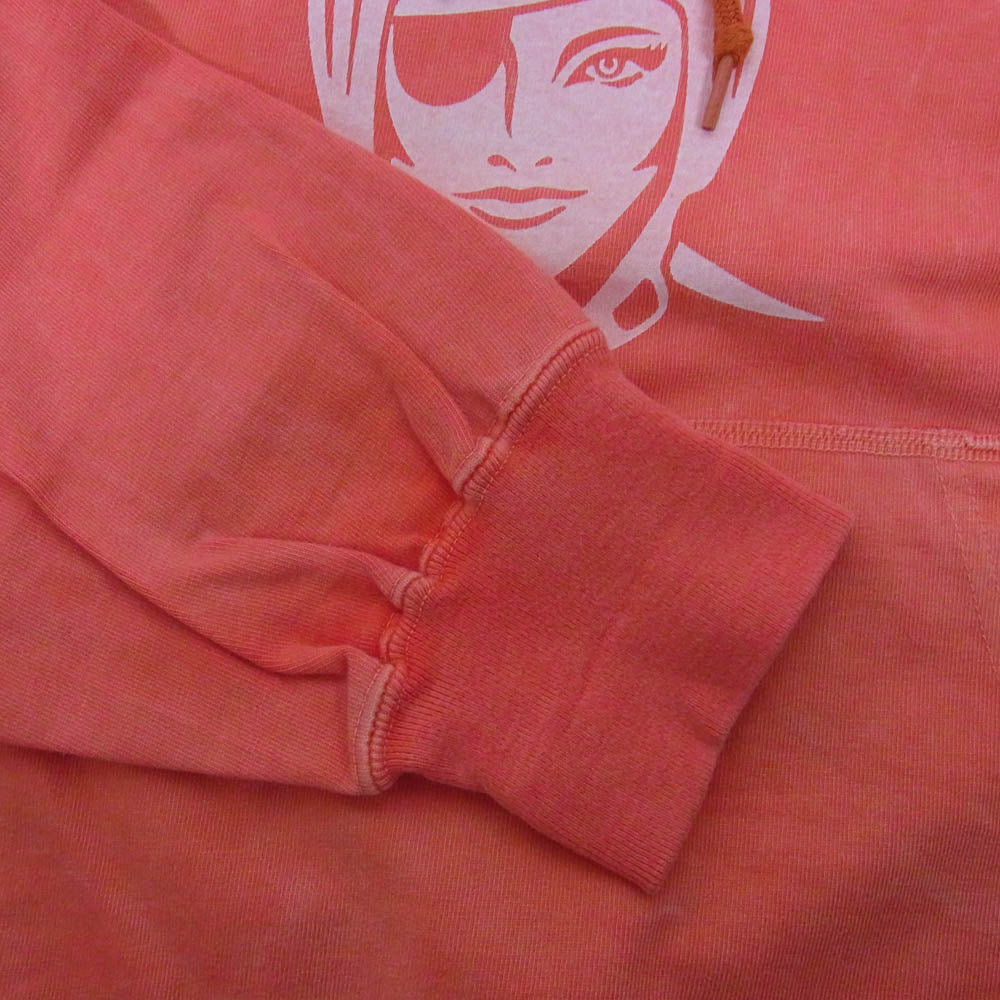 HYSTERIC GLAMOUR ヒステリックグラマー 02201CF08 PIGMENTDIE ピグメントダイ プルオーバー パーカー フーディー オレンジ オレンジ系 M【中古】