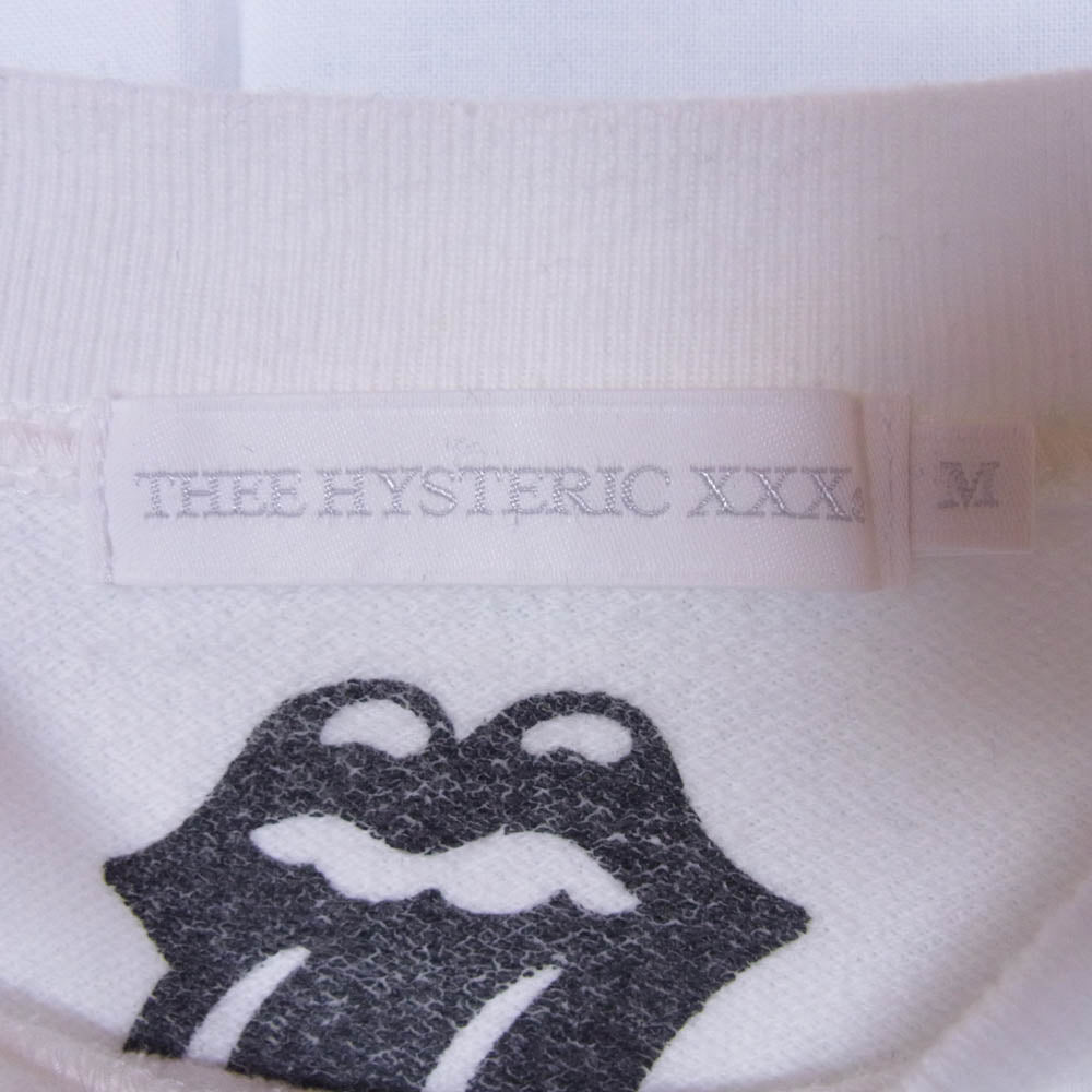 HYSTERIC GLAMOUR ヒステリックグラマー 06201CS01 THEE HYSTERIC XXX ローリングストーンズ クルーネック すうぇっちお ホワイト系 M【中古】