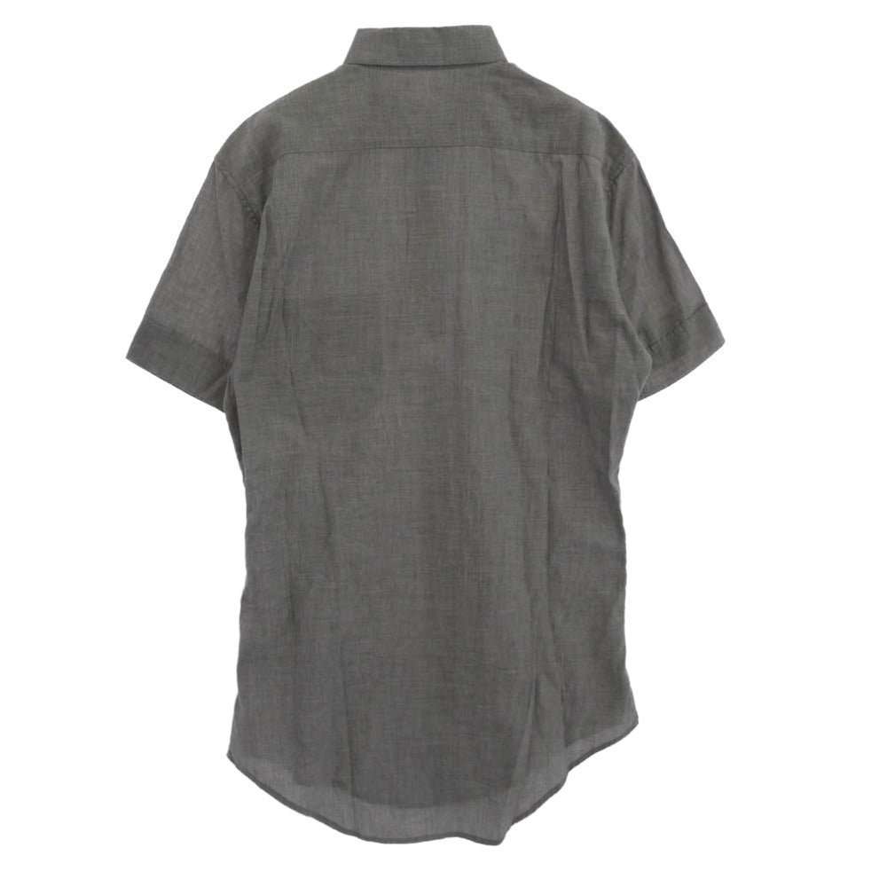 DIOR HOMME ディオールオム 国内正規品 シャンブレー ボタンダウン 半袖 シャツ グレー系 37【中古】