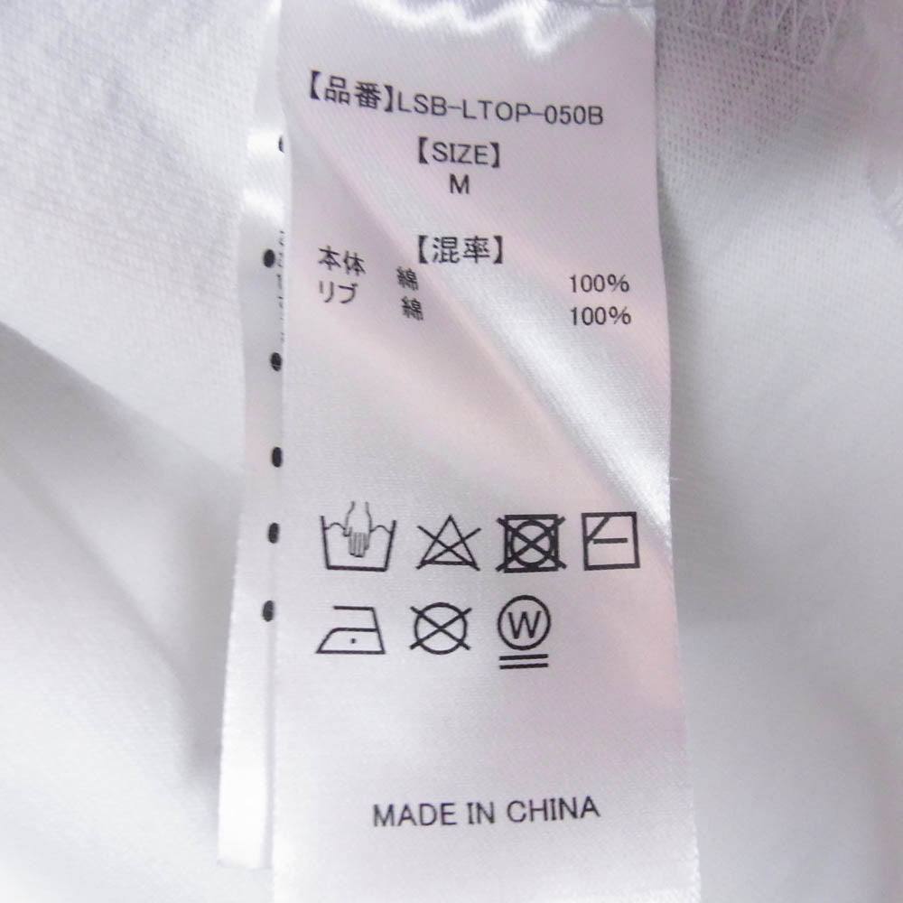 リトルサニーバイト evangelion エヴァンゲリオン BIG TEE L/S ダメージ加工 オーバーサイズ クルーネック 長袖 Tシャツ ロンT ホワイト系 M【中古】