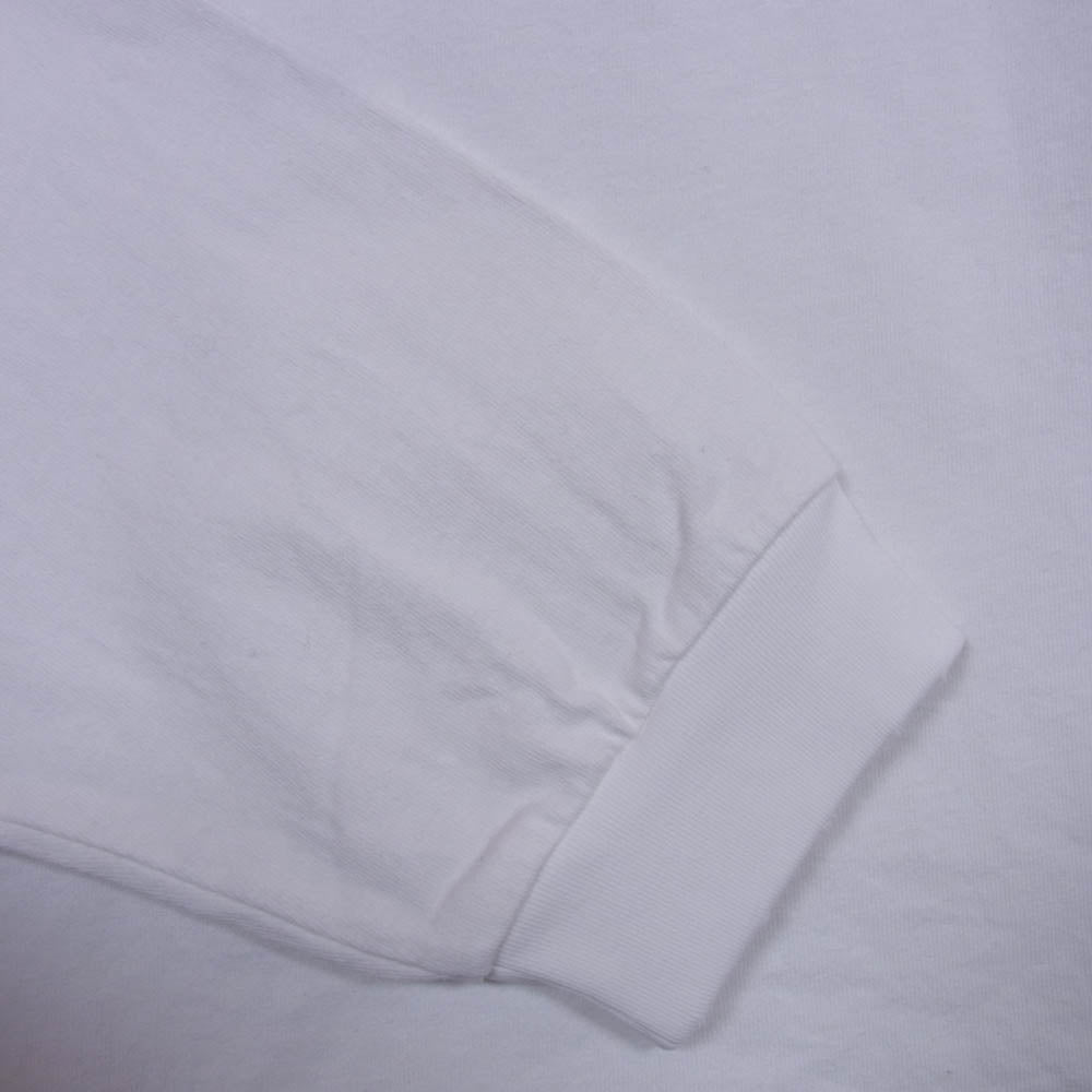 リトルサニーバイト evangelion エヴァンゲリオン BIG TEE L/S ダメージ加工 オーバーサイズ クルーネック 長袖 Tシャツ ロンT ホワイト系 M【中古】