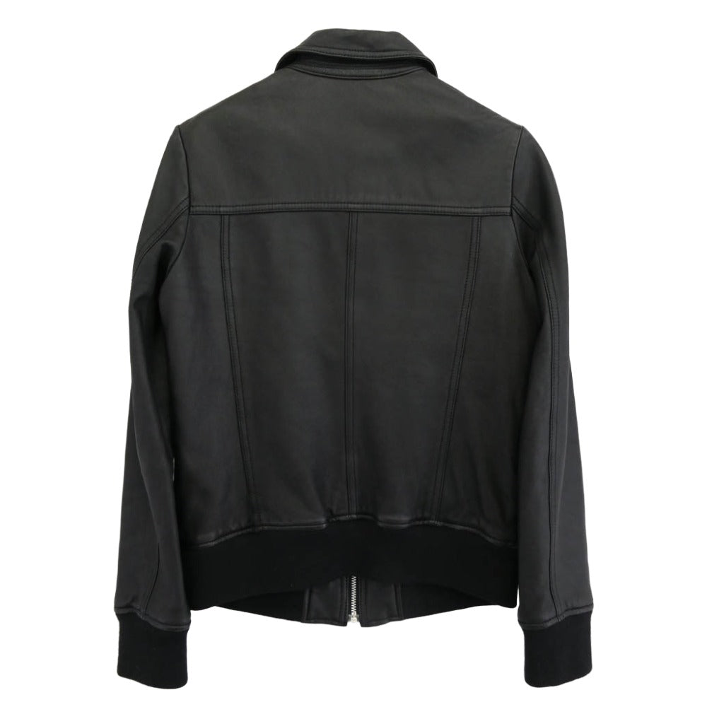 HYSTERIC GLAMOUR ヒステリックグラマー 0193LB01 ラムレザー ブルゾン シングルライダース フルジップ ジャケット ブラック系 free【中古】