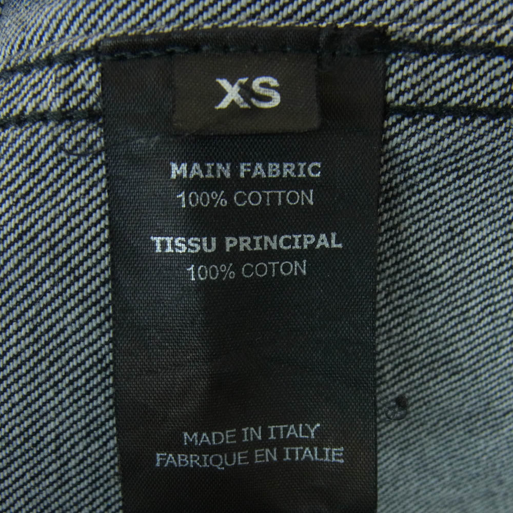 VETEMENTS ヴェトモン 20aw UAH21SH043 Back Logo Denim Long Sleeve Shirt バック ロゴ デニム 長袖 シャツ ジャケット グレー系 XS【中古】