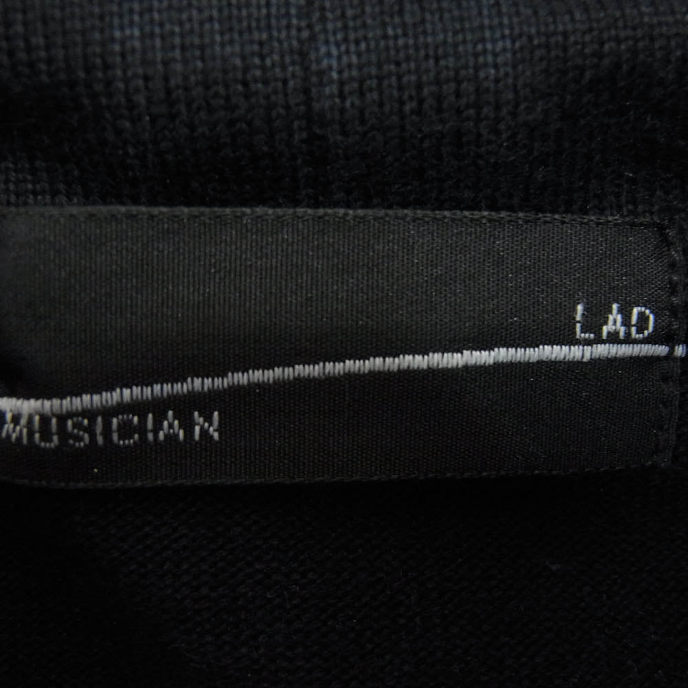 LAD MUSICIAN ラッドミュージシャン 2220-707 High Neck Super Big T-Shirt ハイネック スーパー ビッグ 長袖 Tシャツ ブラック系 サイズ表記無【中古】