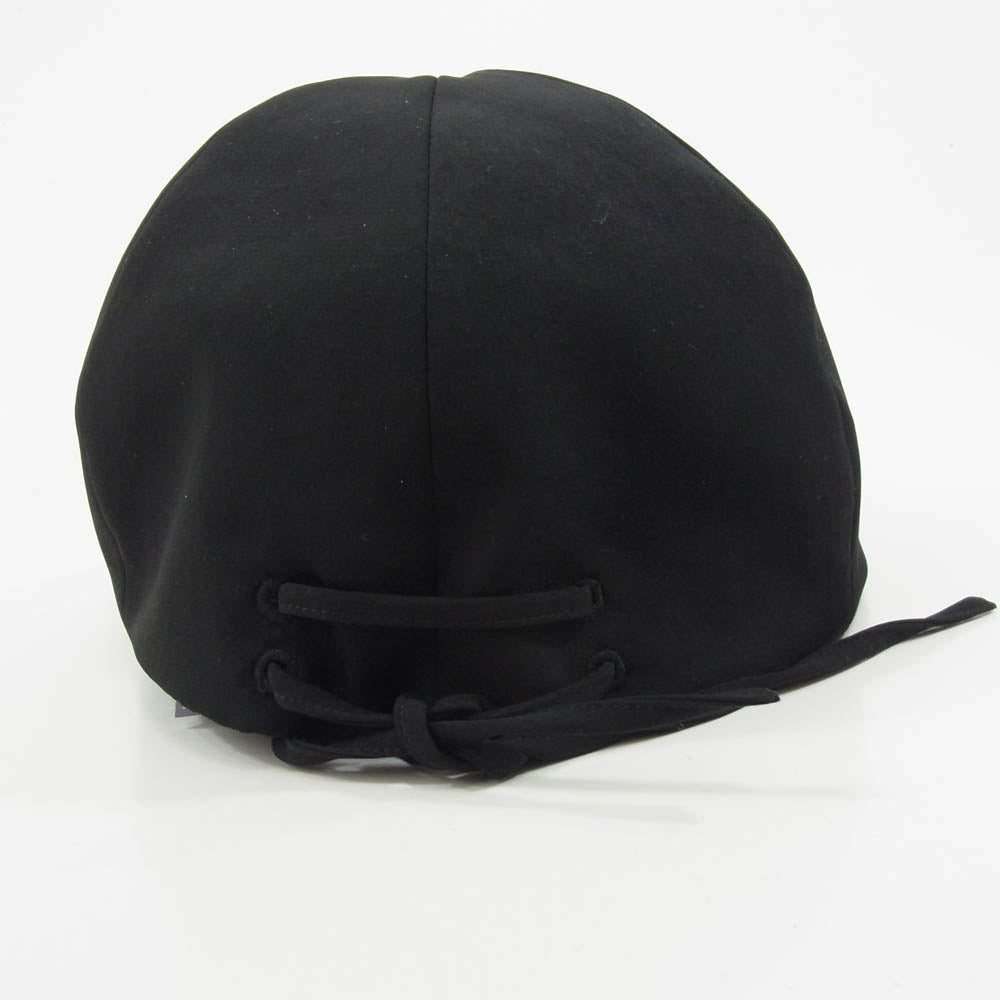 Yohji Yamamoto ヨウジヤマモト YT-H03-500 Y's ワイズ DECYNE BACK RIBBON CAP デシン バック リボン キャップ ブラック系【中古】