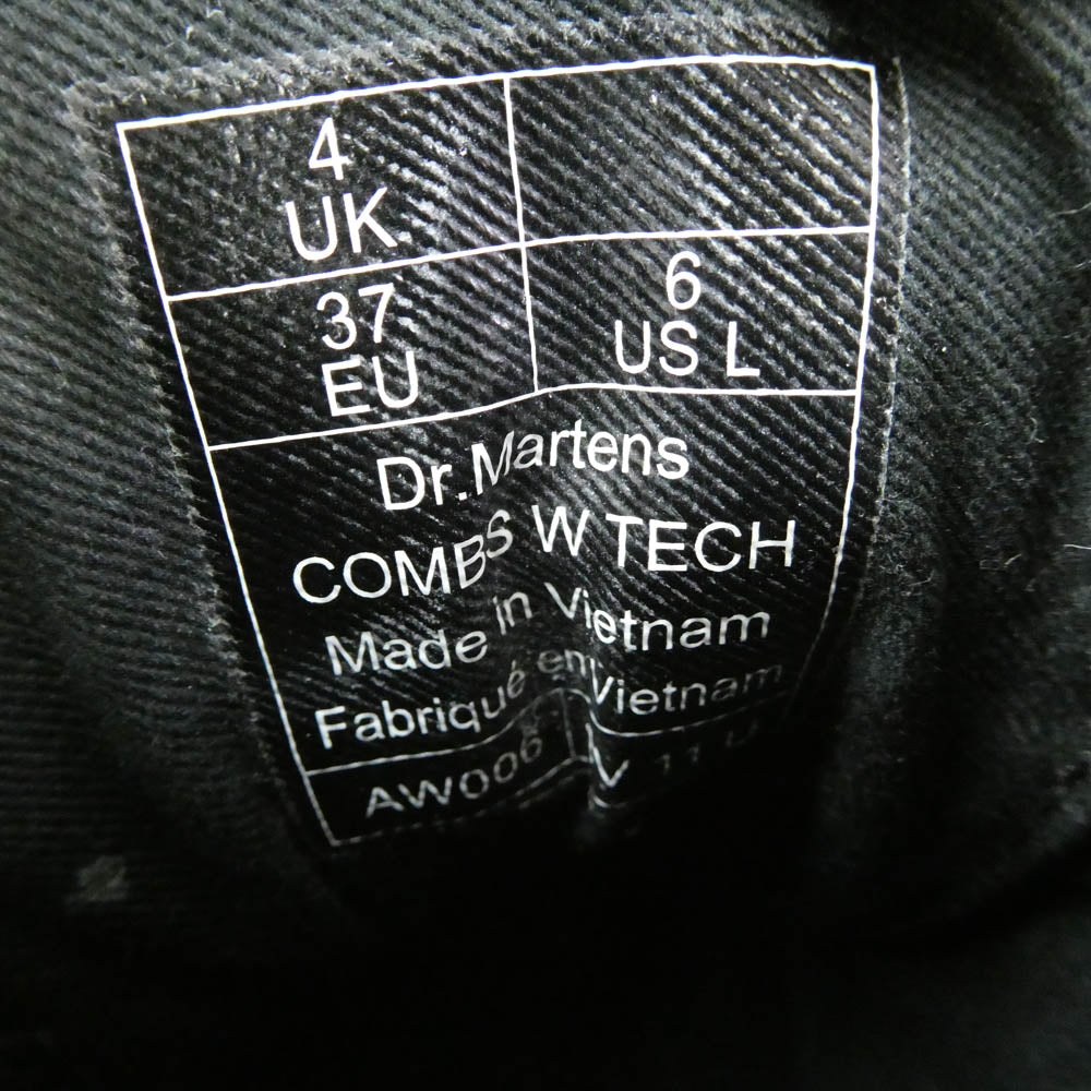 Dr.Martens ドクターマーチン AW006 SV11U ハイカットスニーカー レースアップ ブーツ ブラック系 UK4【中古】