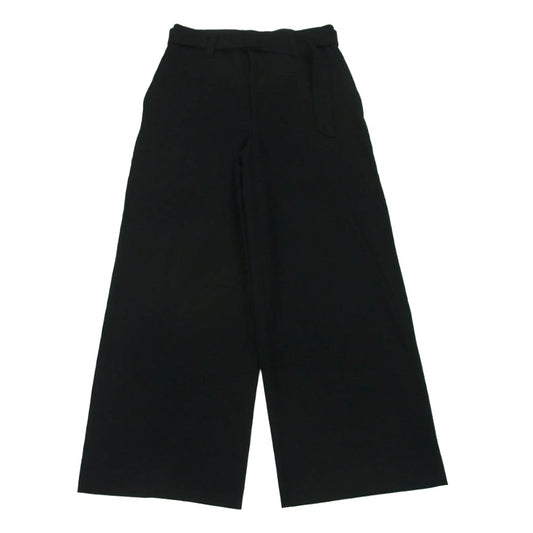 エトセンス 20AW E220-702 GORGETTE WIDE SLACKS ウール ワイド スラックス パンツ ブラック系 1【中古】