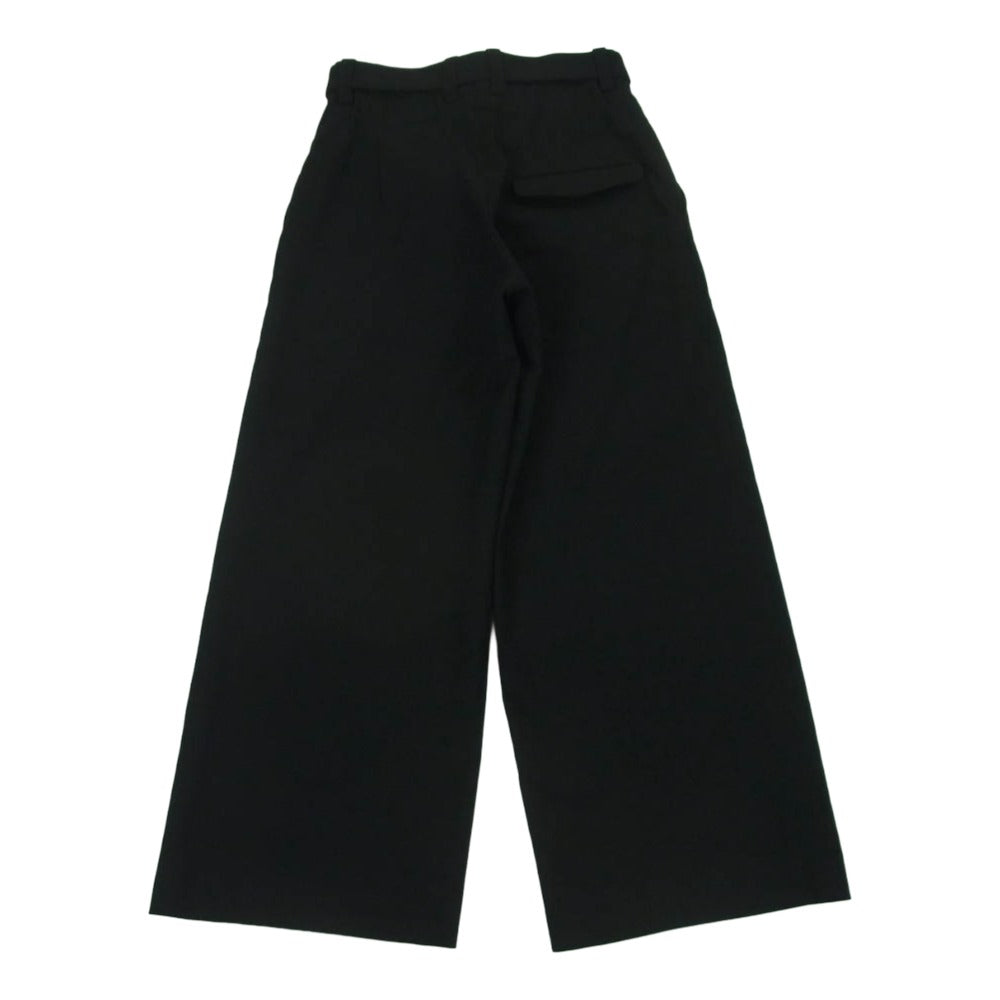 エトセンス 20AW E220-702 GORGETTE WIDE SLACKS ウール ワイド スラックス パンツ ブラック系 1【中古】