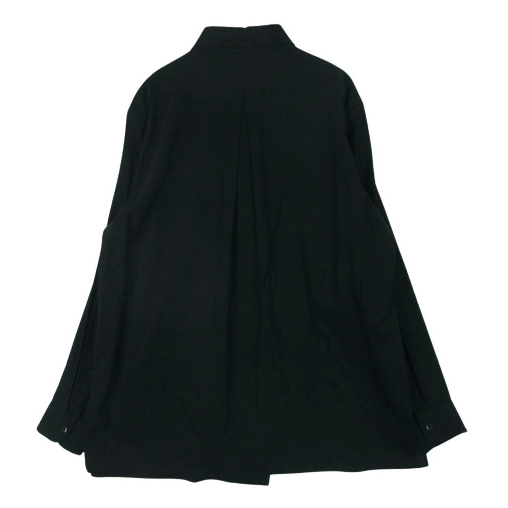 エトセンス 20AW E220-204 SHIFT SHIRT ウール シフト シャツ コットン 日本製 ブラック系 1【中古】