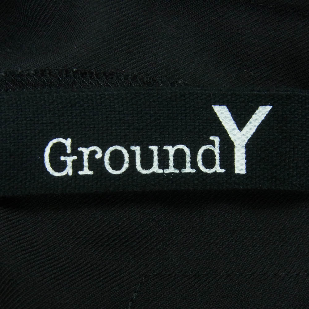 Yohji Yamamoto ヨウジヤマモト 23AW GA-P04-100 Ground Y グラウンドワイ T/W Gabardine Balloon Pants ギャバジン バルーン パンツ ブラック系 3【中古】