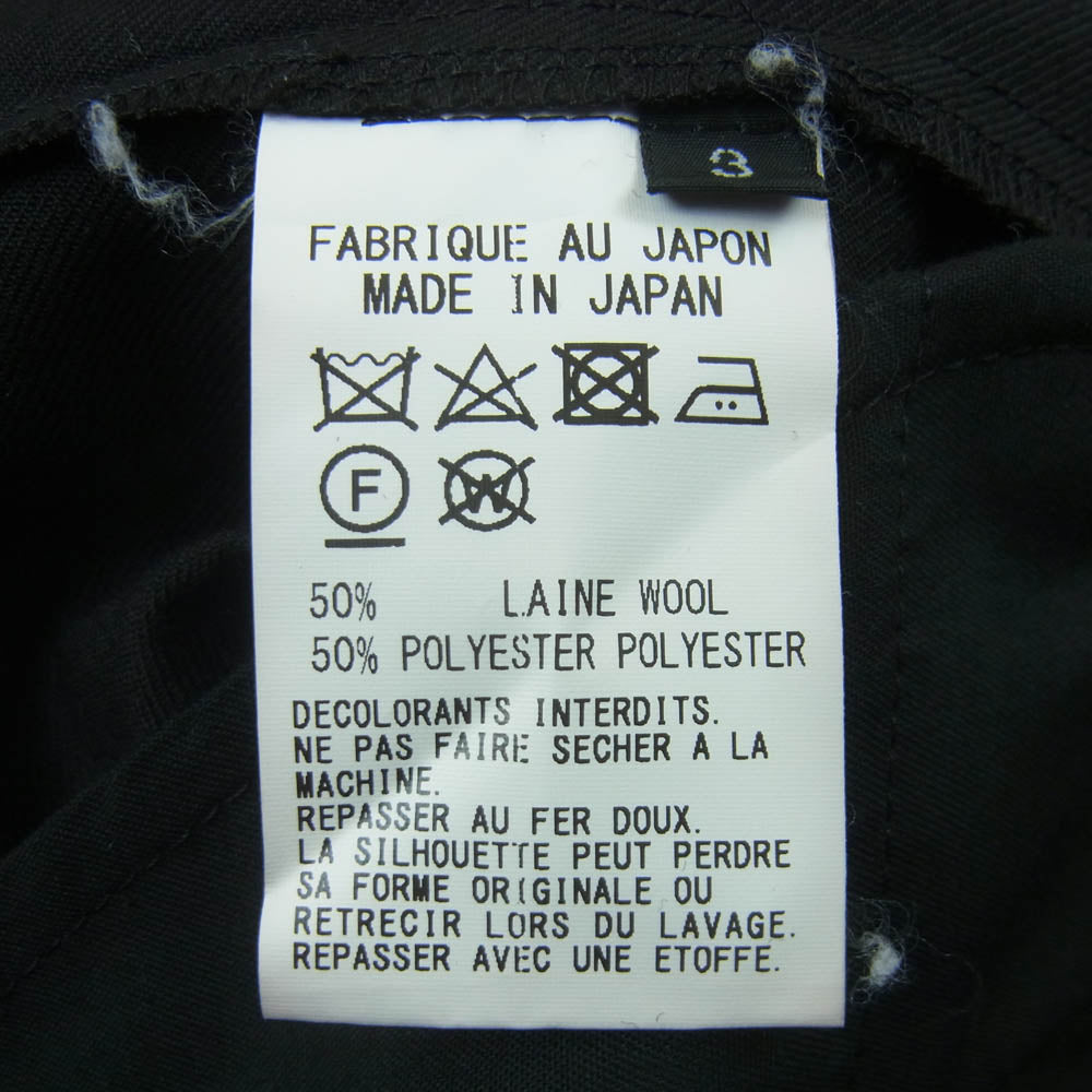 Yohji Yamamoto ヨウジヤマモト 23AW GA-P04-100 Ground Y グラウンドワイ T/W Gabardine Balloon Pants ギャバジン バルーン パンツ ブラック系 3【中古】
