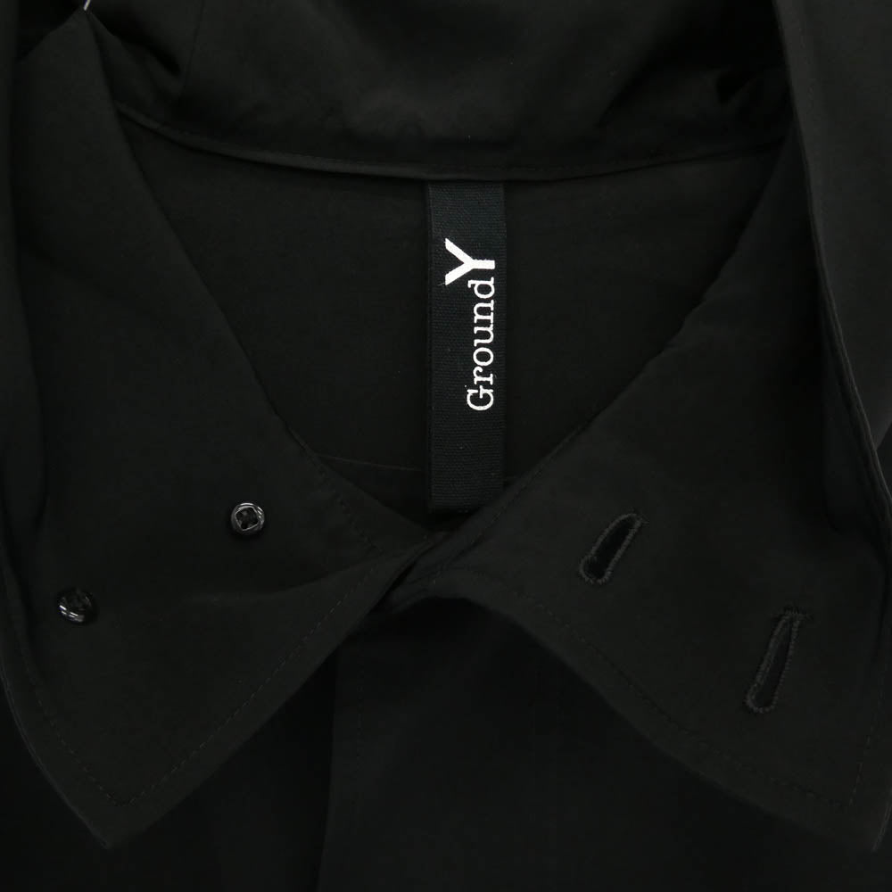 Yohji Yamamoto ヨウジヤマモト GC-C04-500 Ground Y グランドワイ フード コート ブラック系 1【中古】