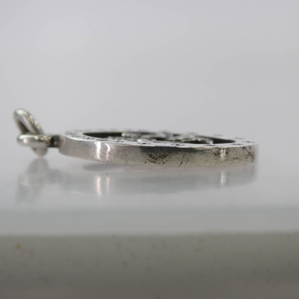 CHROME HEARTS クロムハーツ（原本無） ANGEL MEDAL OVAL オーバル エンジェル メダル ペンダント トップ シルバー系【中古】