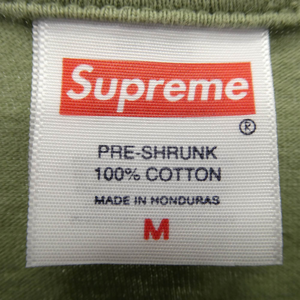 Supreme シュプリーム 24AW ×Thrasher Back Tail Tee スラッシャー バック テイル 半袖Tシャツ グリーン系 M【中古】