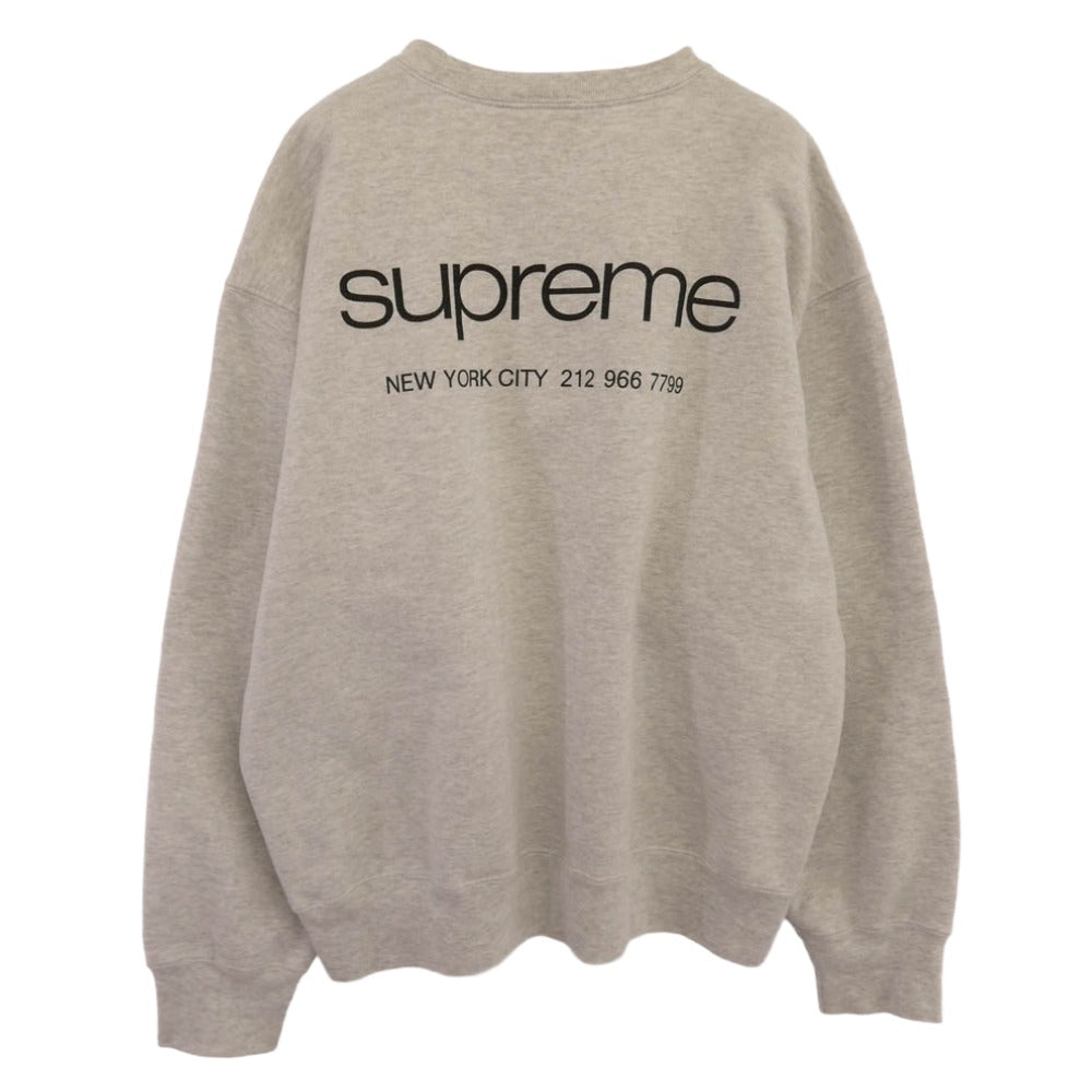 Supreme シュプリーム 23AW NYC Crewneck ニューヨークシティ クルーネック スウェット グレー系 M【中古】