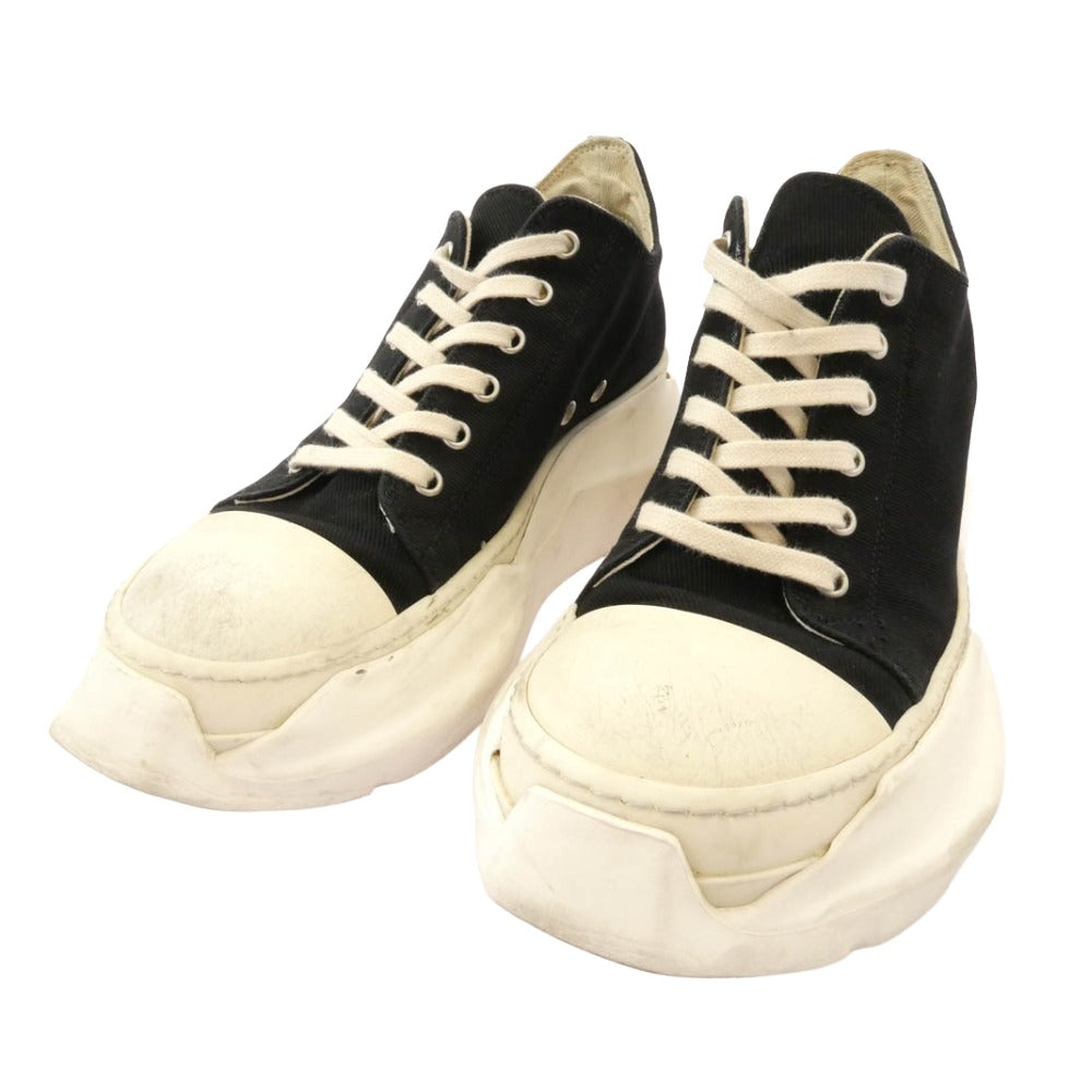 Rick Owens リックオウエンス 37648 DRKSHDW ダークシャドウ Abstract Low アブストラクト ロー スニーカー ブラック系 39.5【中古】