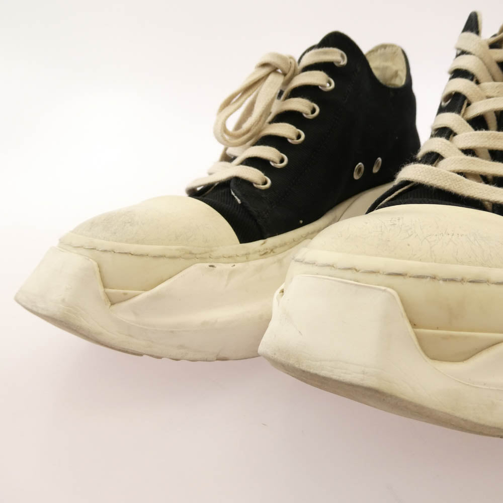 Rick Owens リックオウエンス 37648 DRKSHDW ダークシャドウ Abstract Low アブストラクト ロー スニーカー ブラック系 39.5【中古】