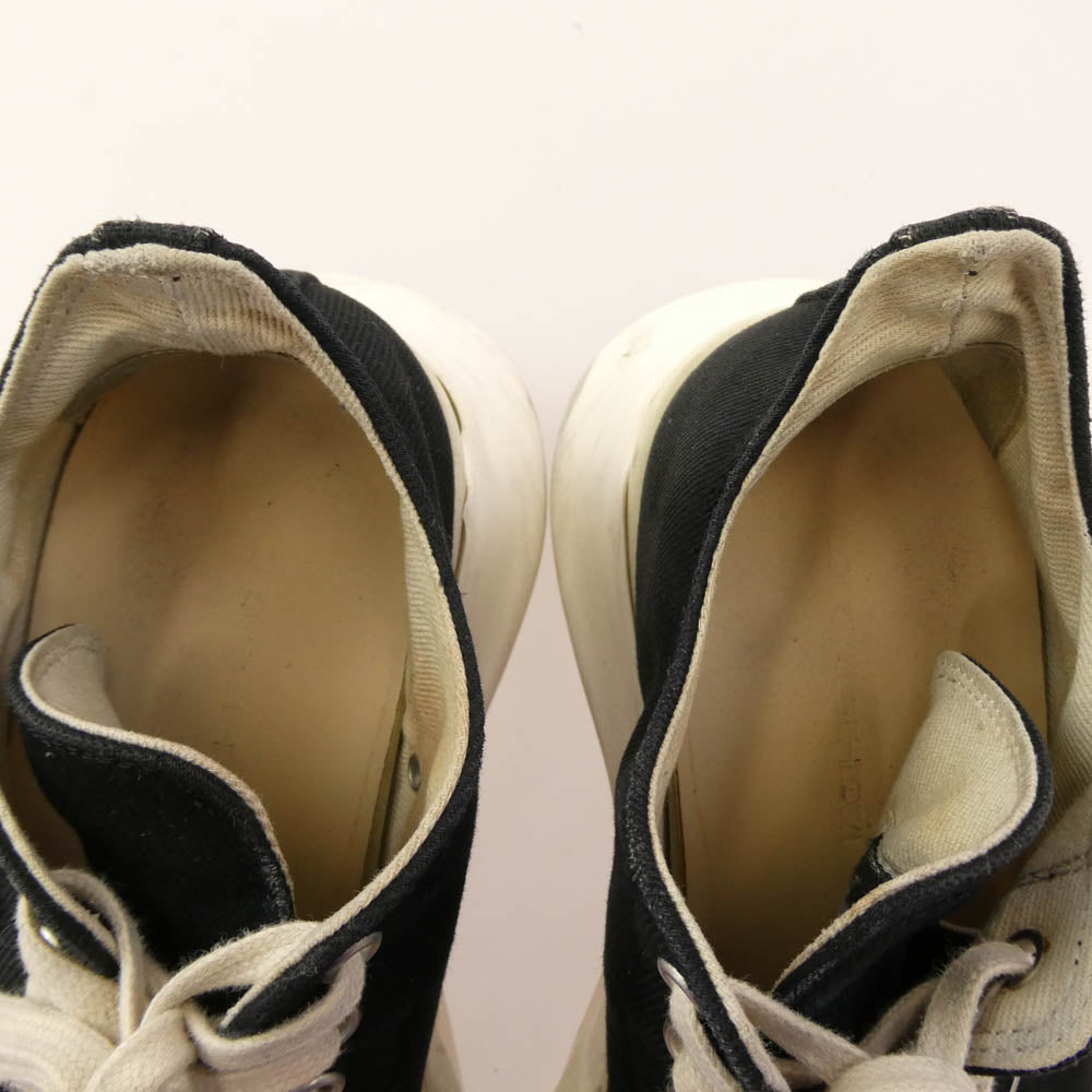 Rick Owens リックオウエンス 37648 DRKSHDW ダークシャドウ Abstract Low アブストラクト ロー スニーカー ブラック系 39.5【中古】