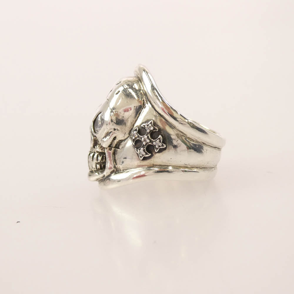 FLASHPOINT フラッシュポイント JIM SKULL fight alone ジムスカル ファイトアローン リング シルバー系 16号【中古】