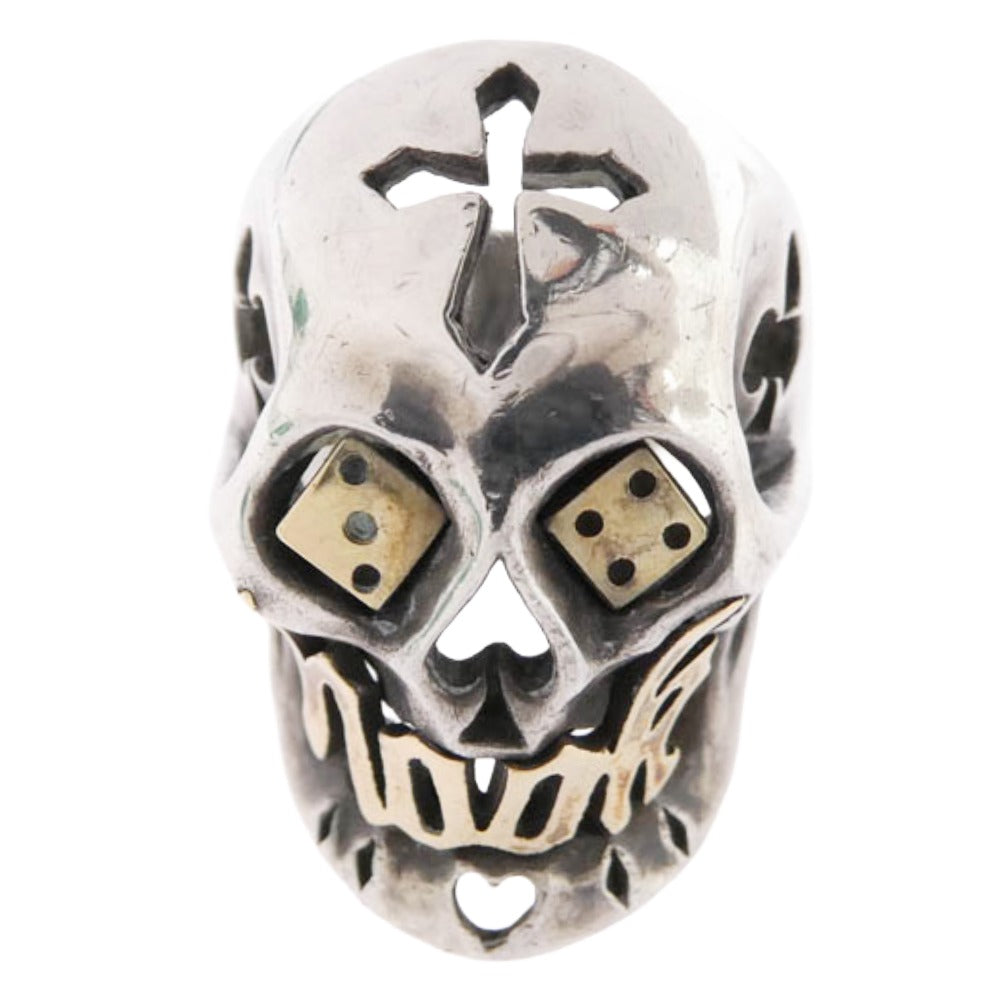 Celt&Cobra ケルト&コブラ magical design マジカルデザイン HOOK 18Kダイスアイ スカルリング シルバー系 15号【中古】