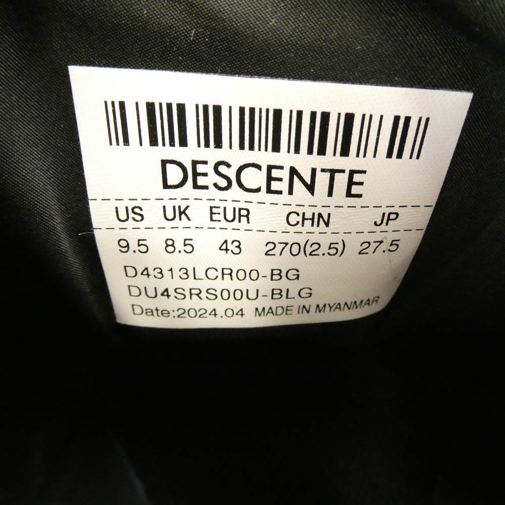 DESCENTE デサント DU5SRS06MZ VERTHER RA ヴァルサーRA ランニングタイプ シューズ ビブラムソール スニーカー ブラック系 27.5cm【中古】