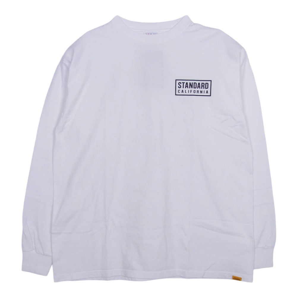 STANDARD CALIFORNIA スタンダードカリフォルニア TSOLB100 SD Heavyweight Box Logo Long Sleeve ヘビーウェイト ロング スリーブ Tシャツ ホワイト系 XL XL【新古品】【未使用】【中古】