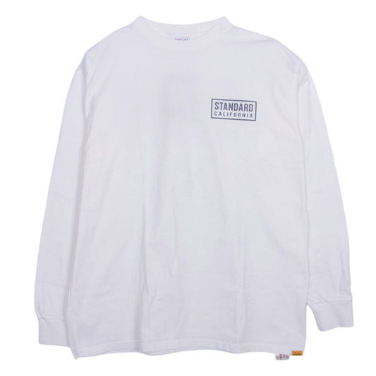 STANDARD CALIFORNIA スタンダードカリフォルニア TSOLL100 SD Heavyweight Box Logo Long Sleeve ヘビーウェイト ロング スリーブ Tシャツ ホワイト系 XL XL【極上美品】【中古】