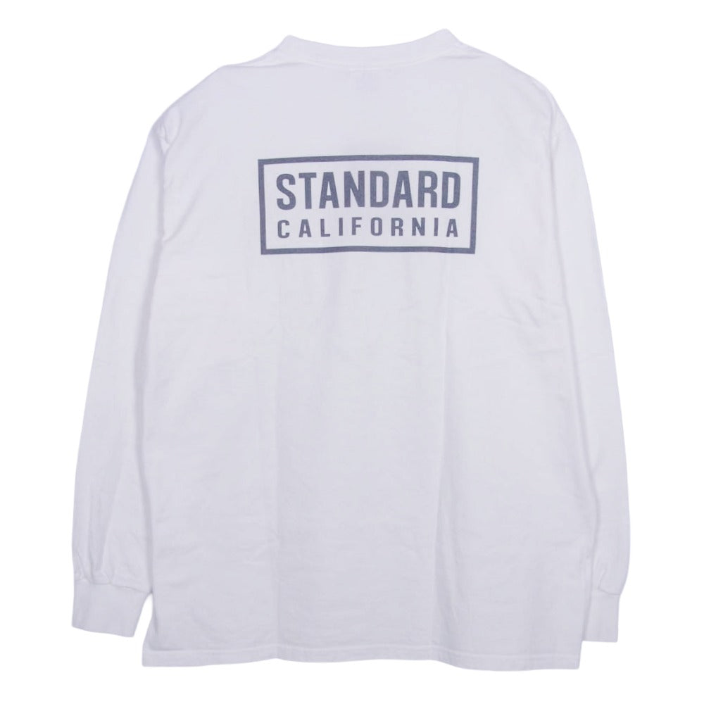 STANDARD CALIFORNIA スタンダードカリフォルニア TSOLL100 SD Heavyweight Box Logo Long Sleeve ヘビーウェイト ロング スリーブ Tシャツ ホワイト系 XL XL【極上美品】【中古】