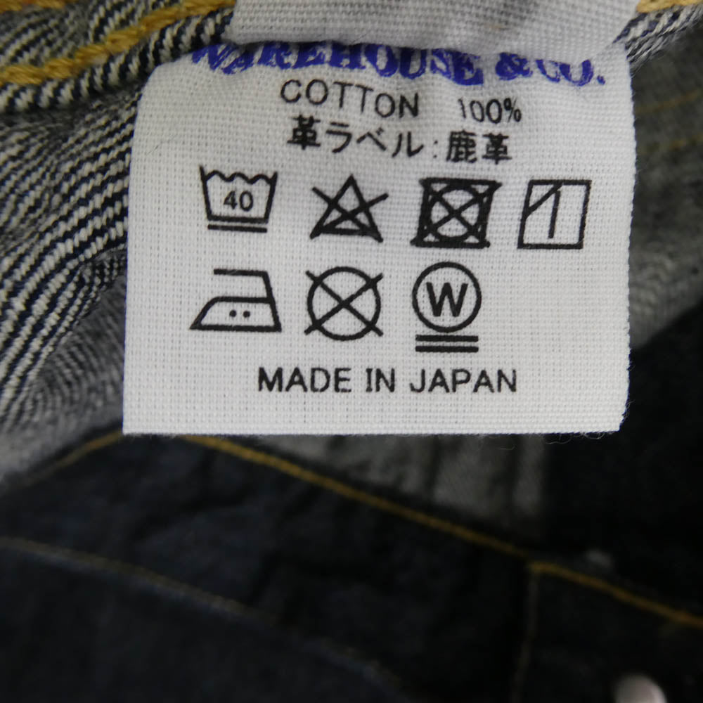 WAREHOUSE ウエアハウス 2001xx 1st デニムジャケット Gジャン ONE WASH ワンウォッシュ インディゴブルー系 36【極上美品】【中古】