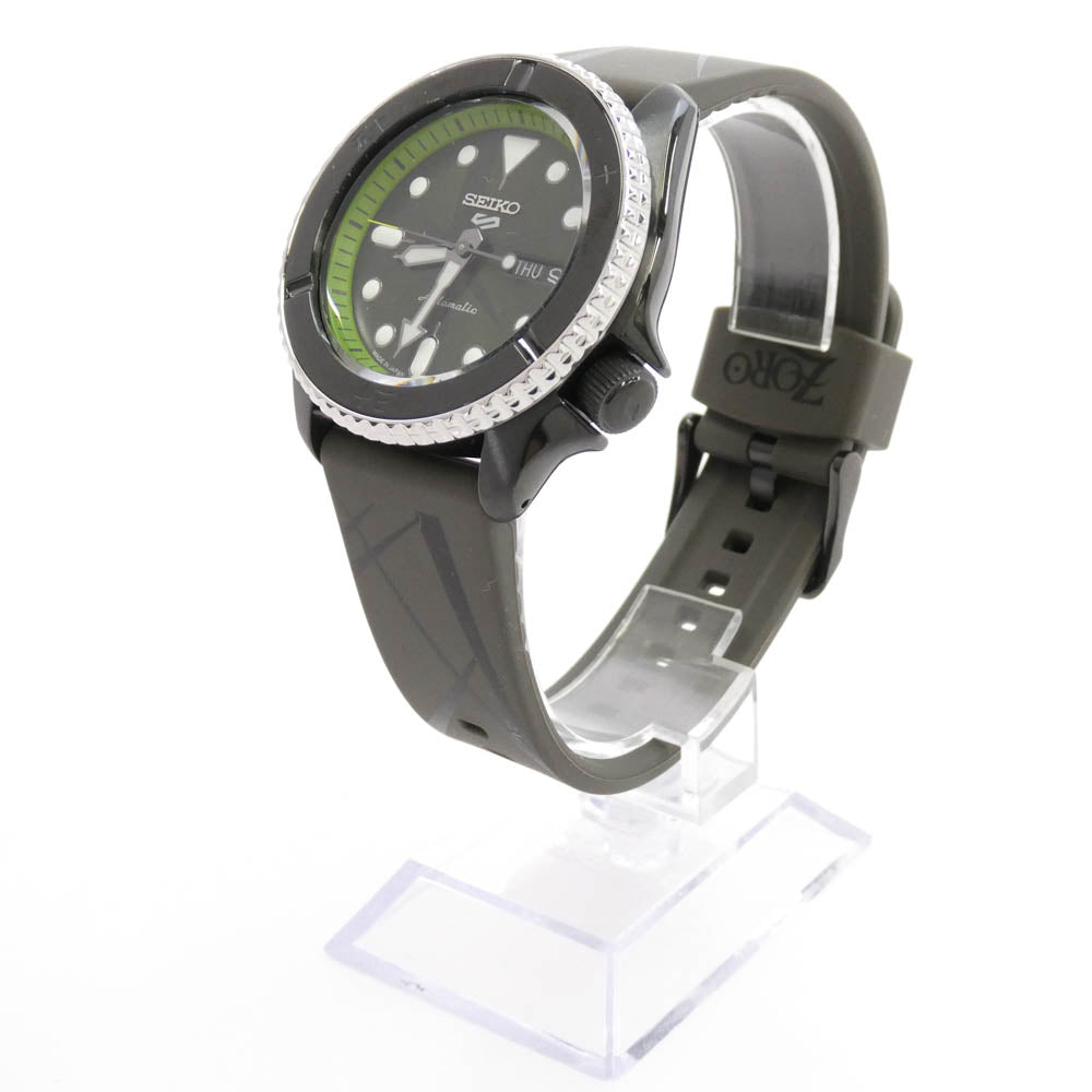 SEIKO セイコー SBSA153 FIVE SPORTS ONEPIECE ZORO MODEL ファイブスポーツ ワンピース ゾロモデル 時計 ブラック系 グリーン系【極上美品】【中古】