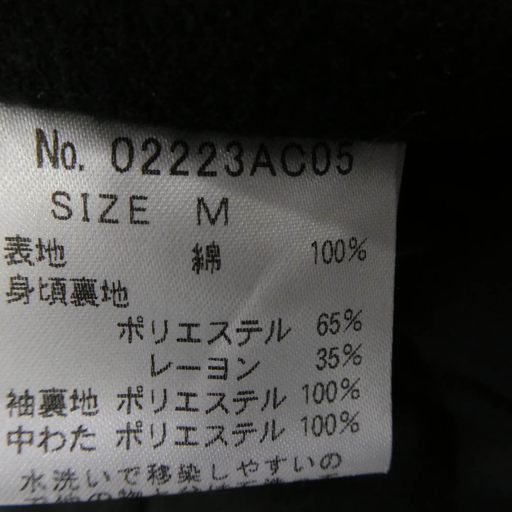 HYSTERIC GLAMOUR ヒステリックグラマー 22SS 02223AC05 ショールカラー ニットリブ クルミボタン 裏地キルティング ドンキーコート ブラック系 M【中古】