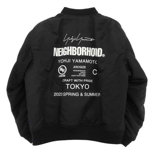 Yohji Yamamoto ヨウジヤマモト × NEIGHBORHOOD ネイバーフッド HZ-Y70-600 222SPYYN-JKM01S MA-1 JACKET ジャケット ブラック系 L【中古】