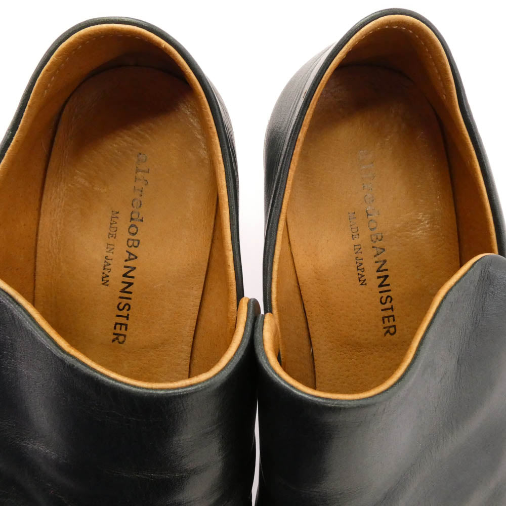 alfredoBANNISTER アルフレッドバニスター レザー ローファー シューズ ブラック系 40【中古】