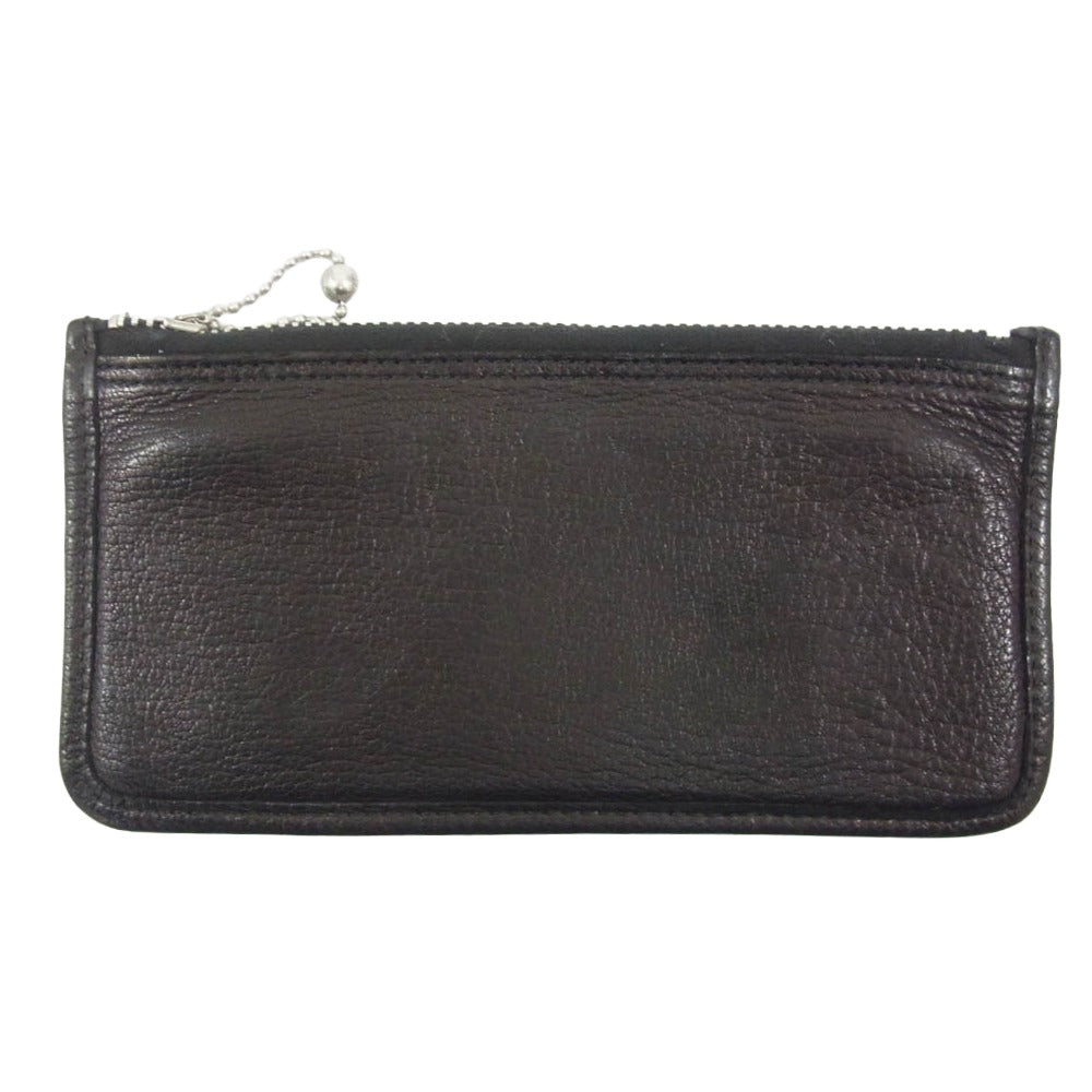 スロウ S0699H DEER soft pouch wallet s ディアスキン ソフト ポーチ ウォレット ブラック系【中古】