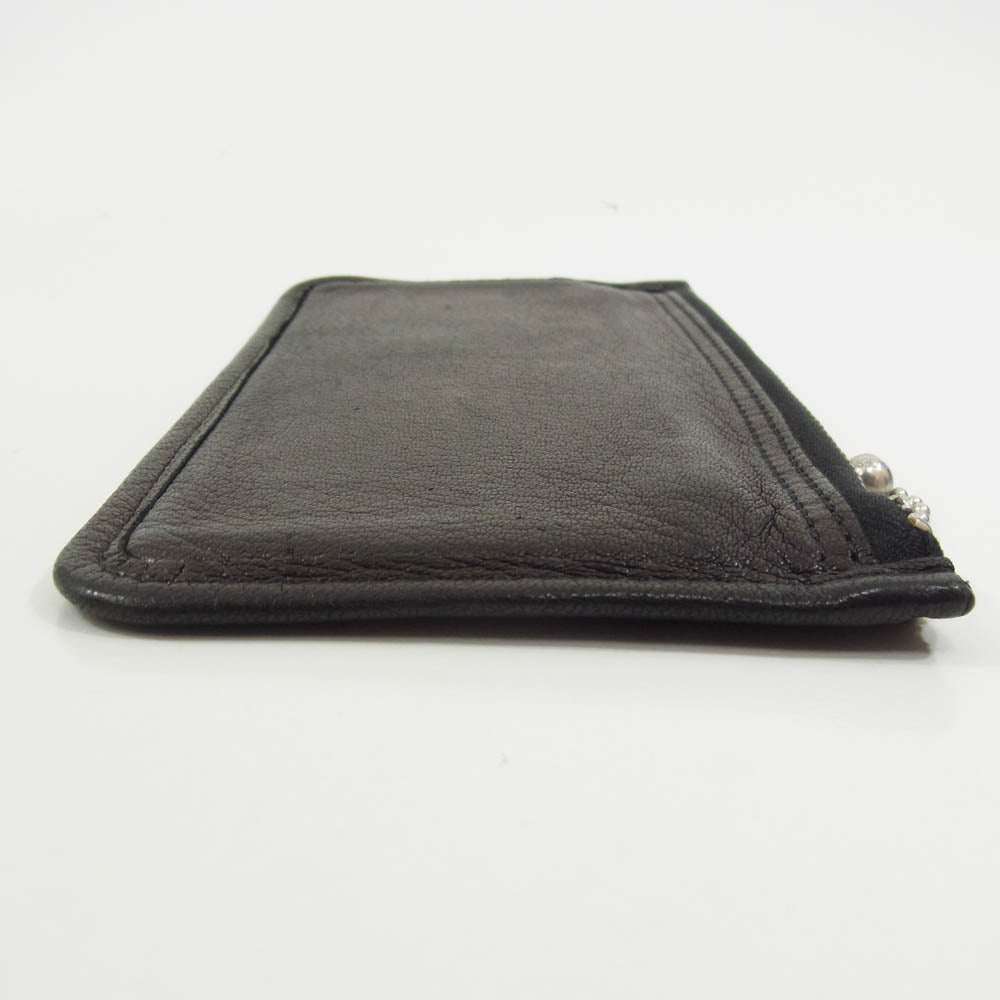 スロウ S0699H DEER soft pouch wallet s ディアスキン ソフト ポーチ ウォレット ブラック系【中古】