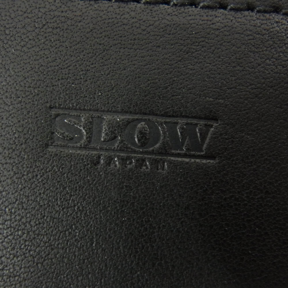 スロウ S0699H DEER soft pouch wallet s ディアスキン ソフト ポーチ ウォレット ブラック系【中古】