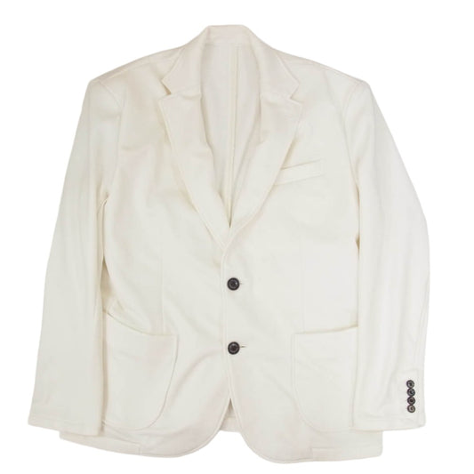 1piu1uguale3 ウノピュウノウグァーレトレ 17AW MRB312-POE053 LEON別注 ジャージ生地 ラグスポ ストレッチ 2B テーラードジャケット ホワイト系 VIII【中古】