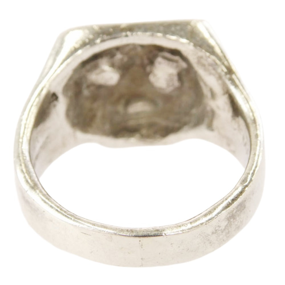 Loree Rodkin ローリーロドキン SKULL RING スカル ジルコニアアイ サイドクロス ストーン リング シルバー系 21号【中古】