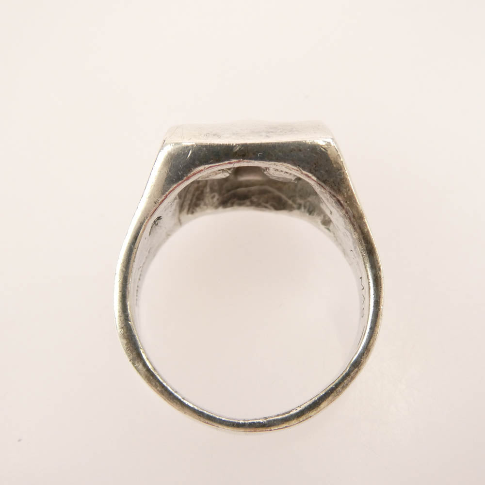 Loree Rodkin ローリーロドキン SKULL RING スカル ジルコニアアイ サイドクロス ストーン リング シルバー系 21号【中古】