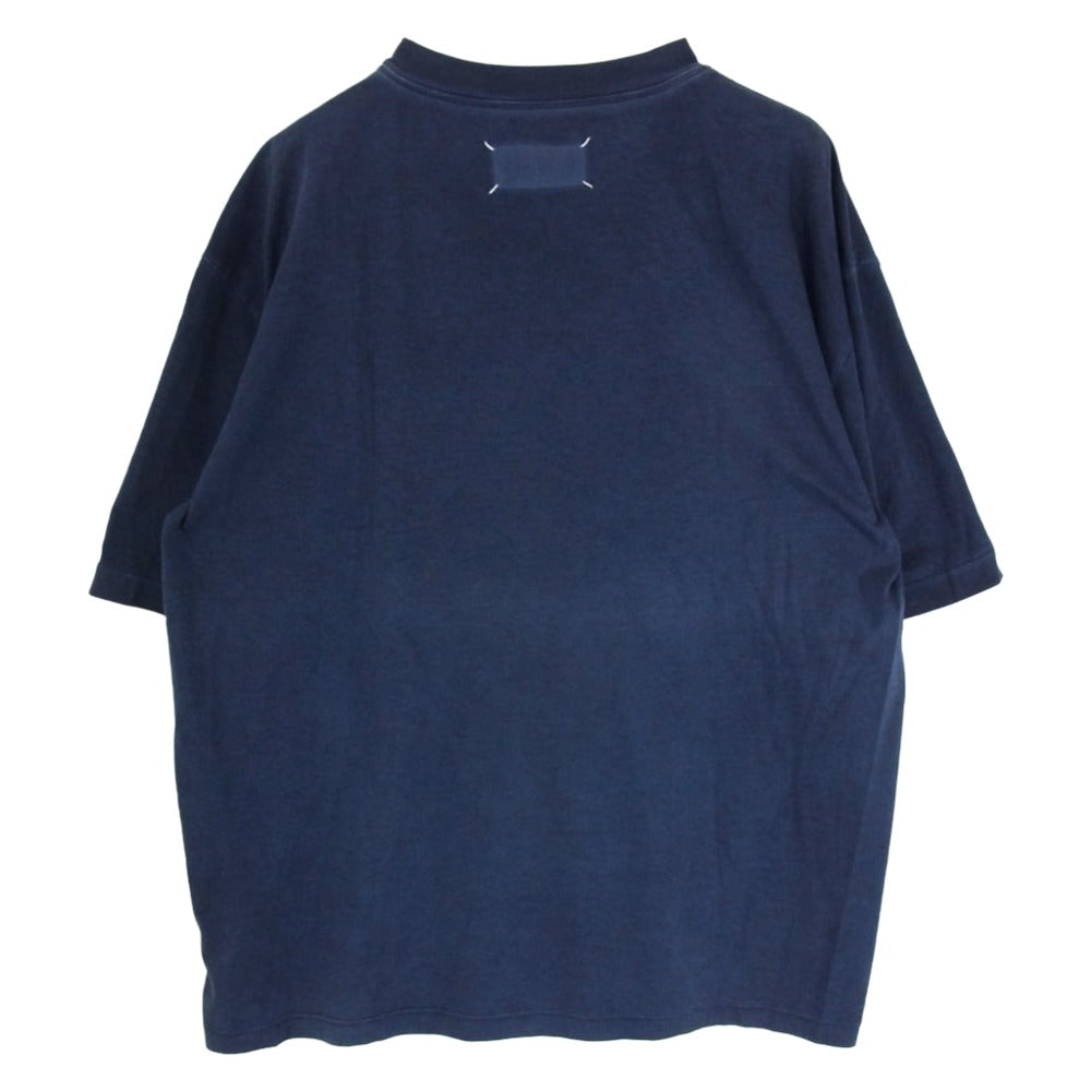 MAISON MARGIELA メゾンマルジェラ S30GC0704 S20079 ガーメントダイ オーバーサイズ クルーネック 半袖 Tシャツ ネイビー系 46【中古】