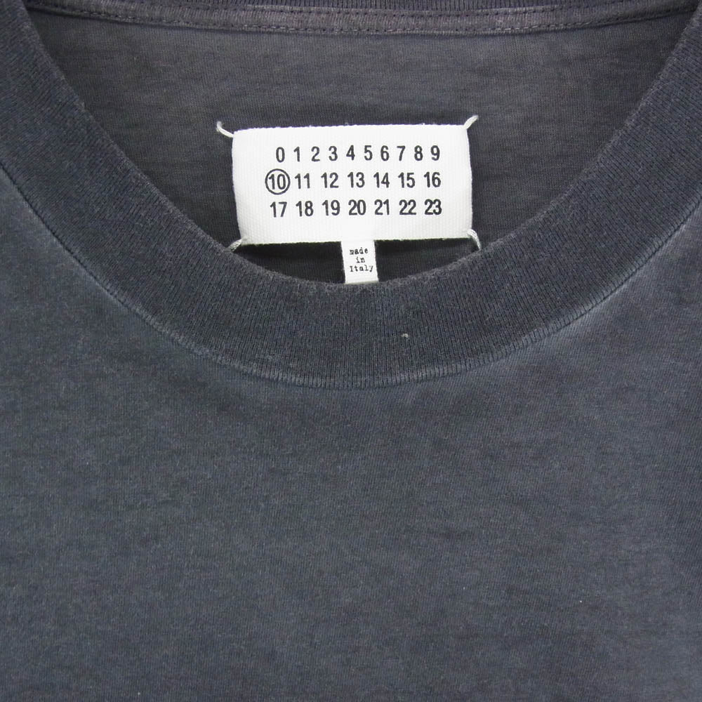 MAISON MARGIELA メゾンマルジェラ 20SS S30GC0704 S20079 ガーメントダイ オーバーサイズ クルーネック 半袖 Tシャツ ブラック系 46【中古】