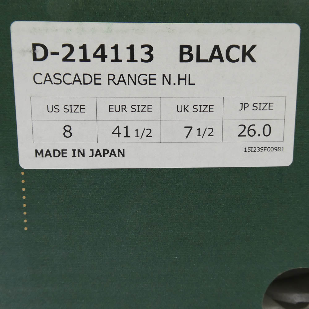Danner ダナー CASCADE RANGE N.HL × N.HOOLYWOOD エヌハリウッド CASCADE RANGE カスケードレンジ シューズ ブーツ ブラック系 26cm【中古】