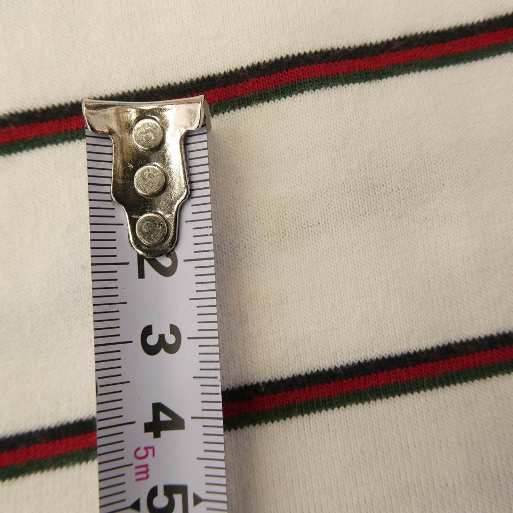 Supreme シュプリーム 90～00s 初期タグ カナダ製 ボーダー Tシャツ 半袖カットソー ホワイト系 レッド系 M【中古】